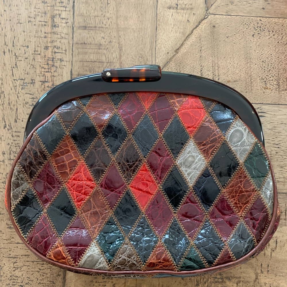 Vintage Bottega Veneta Crocodile Patchwork Purse - Picture 2 of 6